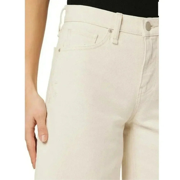 Hudson Womens Freya Low-Rise Size 24 Burmuda Skater Short Raw Hem Beige Raw Hem - Picture 5 of 16